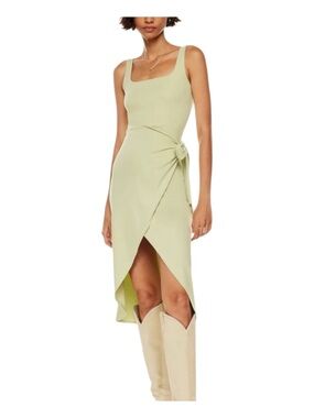 NWT Aritzia Wilfred Saturn Midi Dress in Pastel Sage Green Size 2XS
